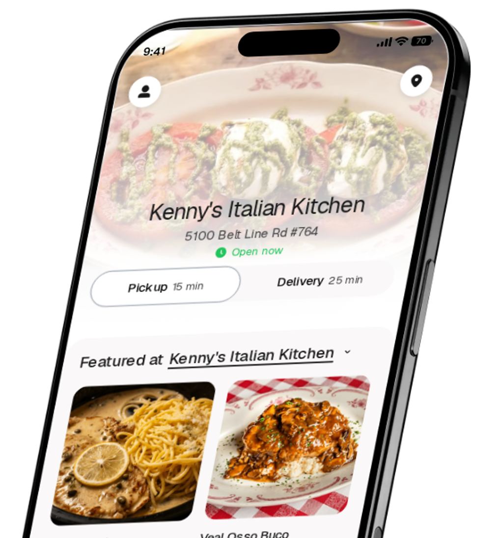 Kenny's Italian Kitchen app preview