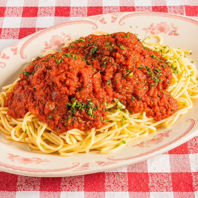 Spaghetti & "Midnight" Meatballs or Italian Sausage.