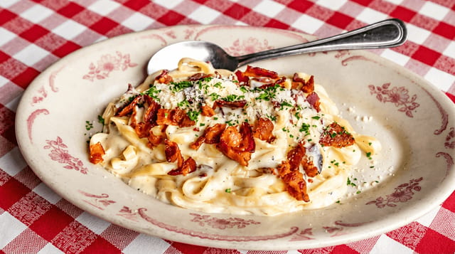 Fettuccine Carbonara.