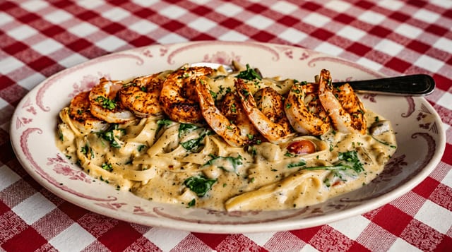 Sicilian Shrimp & Fettuccine.