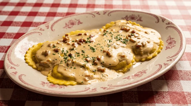 Mushroom Ravioli.