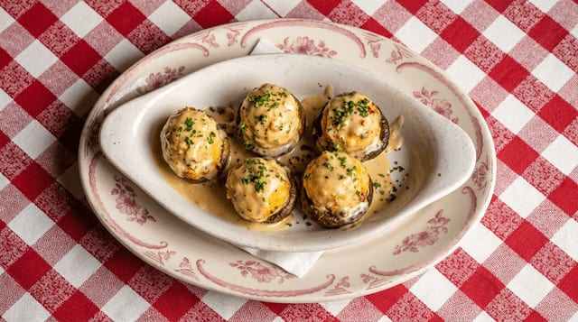 Crab Stuffed Mushrooms.
